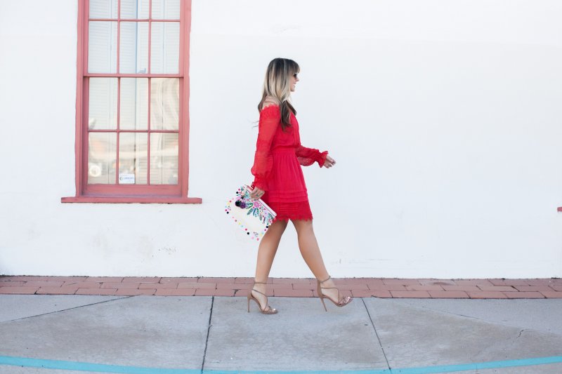 red-off-shoulder-lace-dress